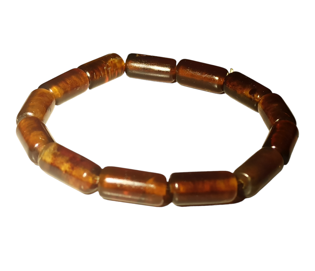 Amber bracelet with elastic thread_916B_lenght 20 centimeters_Number 3