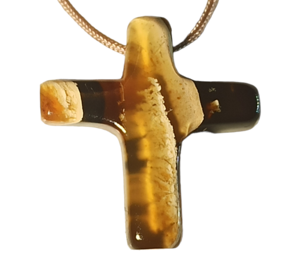 Handmade amber cross_No3