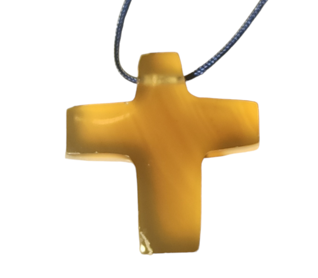 Handmade amber cross_No4