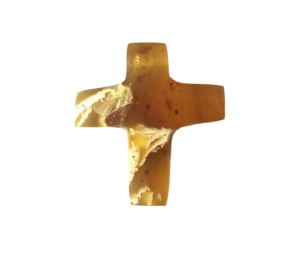 Handmade Amber Cross - 105